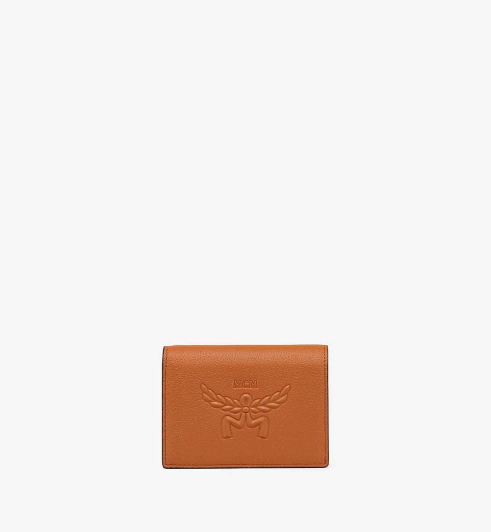Himmel Snap Wallet in Embossed Logo Leather 1